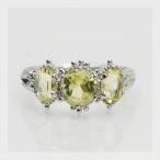 レモンクォーツ　ロンドンクラシカルリング　PT900 K18 K10対応