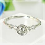 グレードダイヤモンド ローズカットダイヤ リング PT900 K18 K10対応 誕生石 4月