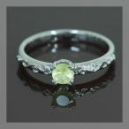 4ｍｍ 黄色いプレナイト ツタの葉リング PT900 K18 K10対応