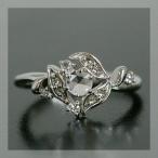 フリューテ ローズカットダイヤモンドリング 誕生石 4月 PT900 K18 K10対応