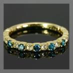 ブルートリートダイヤモンド ローズカットダイヤモンドストレートリング PT900 K18 K10対応 誕生石 4月