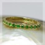 19石が整然と並んだデマントイドストレートデザインリング PT900 K18 K10対応