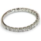 コーディネート抜群 19石が整然と並ぶ、ローズカットダイヤモンド リング PT900 K18 K10対応 誕生石 4月