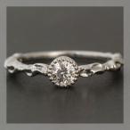 鑑定カード付き ダイヤモンドミル打ちリング 誕生石 4月 PT900 K18 K10対応