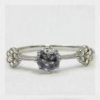 ローズカットブルーサファイア ローズカットダイヤモンドヴィンテージ・デザインリング 誕生石 4月 9月 PT900 K18 K10対応