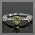 ペールイエローサファイア ローズカットヴィンテージ・デザインリング 誕生石 9月 PT900 K18 K10対応