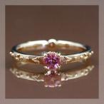 ピンクトルマリンリング リリウム 誕生石 10月 春色ピンク PT900 K18 K10対応