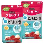 ショッピンググミ UHA味覚糖 グミサプリ 鉄＋ヒアルロン酸 14日分 28粒×2個セット メール便送料無料