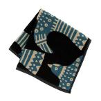 アツコマタノ 【Atsuko Matano】 三重ガーゼハンカチ (ネイビー) ＜ビッグバード＞ [綿100％] 今治製 婦人 トリ 大判 ガーゼ 3