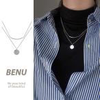 Yahoo! Yahoo!ショッピング(ヤフー ショッピング)コインモチーフ 2連 ネックレス 男女兼用 メンズネックレス レディースアクセサリー 鎖骨 首飾り カジュアル お洒落 普段使い 誕生日 贈り物 ギフト プレゼント