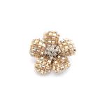 フォクシーブティック ブローチ コサージュ フラワーブローチ ラインストーン