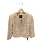 フォクシーブティック Tweed Jacket 38674 ジャケット 38 ベージュ ツイード ITGTG9BI2WD5