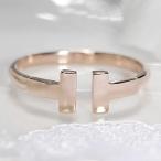 ショッピングメモリアル K10 PG YG WG ゴールド 指輪 リング 地金リング Tモチーフ T 人気 可愛い 10k 10金 シンプル BRR-0095K10