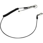 SK11 セフティコード ロングサイズ 自然長約750mm 使用荷重1kg 接続コード付き SSC-1L ブラック