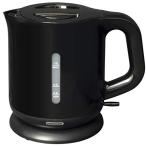 [山善] 電気ケトル 1.0L 沸騰自動OFF機能付き ワンタッチ操作 ブラック DKE-100(B)