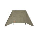 キャンピングムーン(CAMPING MOON) 焚火 リフレクター 風防 陣幕 帆布製 ステンレスフレーム 収納ケース付 カーキ色 B-660