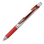 ぺんてる ゲルインキボールペン ノック式エナージェル BLN75Z-B 0.5mm シルバー軸 赤