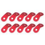 エリッゼ（ELLISSE）　アルミ自在金具　10個入　ロープ径φ3.0-5.5mmまで対応　ALM-10 (レッド)