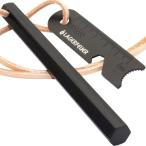 LAGERFEUER ヘキサ型 ファイヤースターター 六角 フェロセリウム 本革 レザーコード 火打石 ブッシュクラフト サバイバルツール 127mm