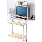 サンワダイレクト 机上ラック 幅60cm クランプ式 棚 高さ調整 ライトブラウン 100-MR186LM