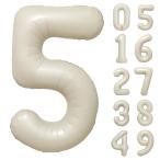 regalo 数字 バルーン 90cm 数字5 ナンバー アルミ風船 大きい 誕生日 飾り付け 記念日 お祝い ビッグ (数字5, バニラカスタード)