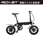 [電動アシスト自転車] RICHBIT CITY ASSIST(シティブラック)｜折り畳み可 沖縄と離島配送不可 送料無料