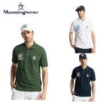 Munsingwear マンシングウェア メンズ ゴルフウェア シャツ マナード×Sunscreen NIR ベア鹿子半袖ポロシャツ MG6SHS38M 26SS 春夏 吸汗速乾