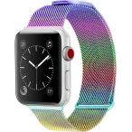 ロイヤルモンスター RM3798RB Apple Watch用メッシュメタルバンド レインボー