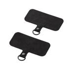 エレコム P-STHD1BKN ストラップホールシート/2枚入り/ケーブル穴用1口タイプ/ブラック