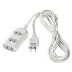 バッファロー BSTAPST2310WH 2ピン式電源タップ 3個口タイプ 1m ホワイト