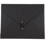 ショッピングjam JAM PAPER Kraft Portfolio with Button and String Tie - Medium - 9 1/2 x 12 x 1/4 - Black Recycled - Sold Individually