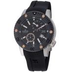 Edox クラス1 メンズ 自動巻き腕時計 ブラックダイヤル 77001 TINR NIR
