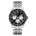 GUESS U1107G1 メンズ腕時計 マルチファンクション 曜日・日付・24時間表示 44mmケース ミネラルクリスタル シルバーステンレスブレスレット