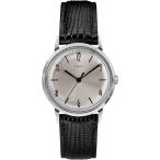Timex マーリン 手巻き 34mm ステンレスケース ブラック 2ピース文字盤 シルバートーン メンズ