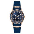 Guess 38mm スポーツウォッチ NS ブルー/ローズゴールド調。