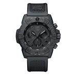 Luminox ネイビーシール クロノグラフ ブラックアウト XS.3581.BO メンズウォッチ 45mm - ミリタリーウォッチ ブラック 日付機能 クロノグラフ 200m 防水 ブラッ
