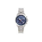 Michael Kors Cortlandt クロノグラフ メンズ腕時計 MK8641 42mm ネイビーダイヤル シルバーステンレスブレスレット 傷つきにくいミネラルクリスタル
