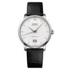 MIDO バロンチェッリ ビッグデイト スイス自動巻き メンズ腕時計 40mm ホワイトダイヤル 80時間リザーブ