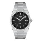 Tissot PRX メンズ クォーツ腕時計 T1374101105100 40mm スイス製 ステンレススチール ブラックダイヤル 日付