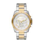 Michael Kors Alek MK9183 メンズ クロノグラフ腕時計 44mm シルバー＆ゴールドツートーンステンレスブレスレット シルバーサンレイ文字盤