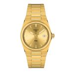 Tissot PRX T1374103302100 40mm 腕時計 スイスクォーツ ゴールドPVDコーティング シャンパーニュ文字盤 サファイア 100m防水