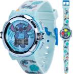 Accutime Disney Stitch LCD Kids часы мигает свет выше dial цифровой многоцветный ремешок запястье 5.5~8 дюймовый 