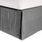 Elegant Comfort 1-Piece Striped Bed Skirt, 1500 Thread Count Egyptian Quality, Stylish Design, Pleated for a Clean Look- Easy Care, Wrinkle and Stain