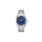 GUESS メンズ GW0573G 42mm シルバートーン ステンレススチール ブレスレット シースルーブルーダイヤル 日付 50M防水 ドレスウォッチ