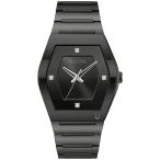 Bulova モダンジェミニダイヤモンドダイヤルとブラックステンレススチールブレスレットウォッチ | 40mm | 98D177
