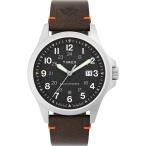 Timex エクスペディション ノースフィールドソーラー 41mm ブラックダイヤル ステンレスケース ブラウン