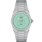 Tissot PRX 35mm スイスクォーツ ユニセックス ステンレスブレスレット ミントグリーン文字盤 日付 T1372101109100