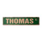 Thomas Vintage Plastic Street Sign Childrens Name Room Sign | Indoor/Outdoor | 18