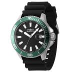 Invicta Pro Diver 46088 メンズ腕時計 - 防水 - アナログ - クォーツムーブメント - ステンレススチールとブラック文字盤 - 45mm