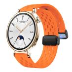 LYSMVIVI スポーツウォッチバンド 18mm-22mm クイックリリースシリコン磁気防汗通気性腕時計バンド 男女兼用 オレンジ